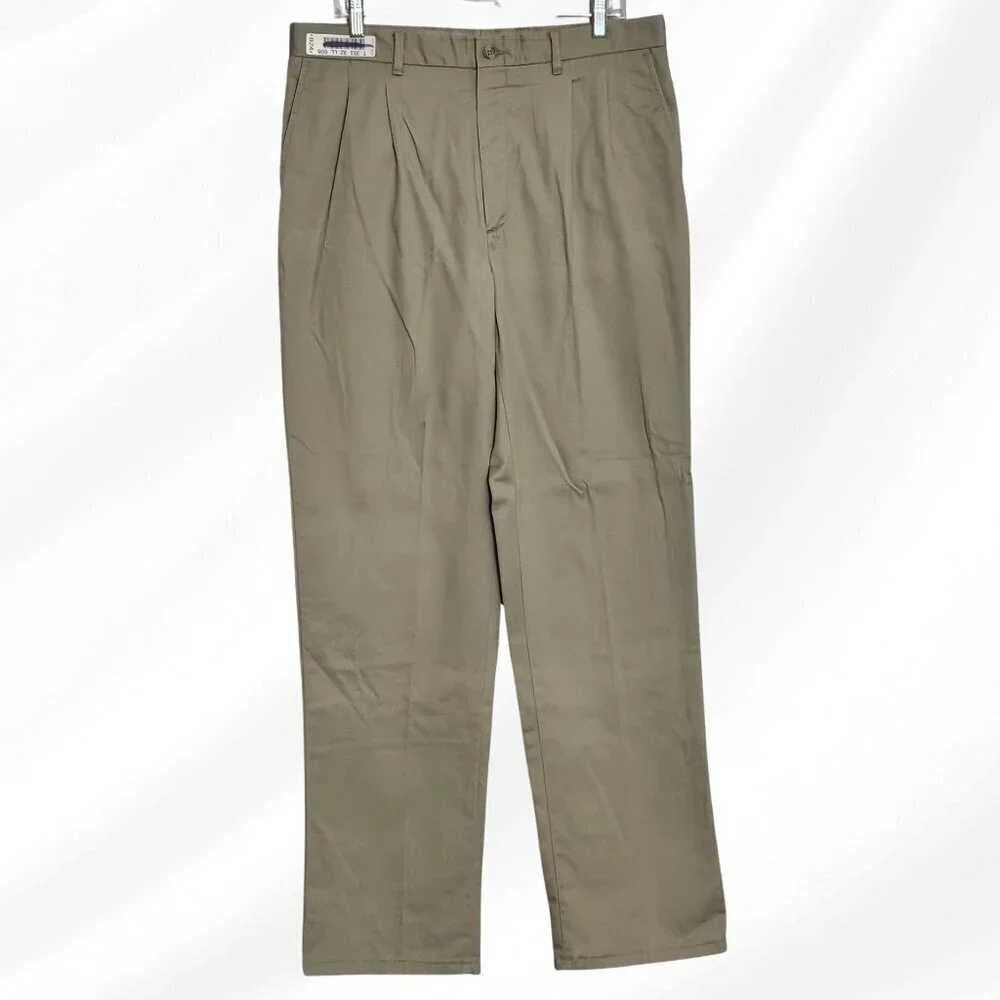 2/$20 Edwards Mens Pleated Khaki Pants Size 36 Classic Fit